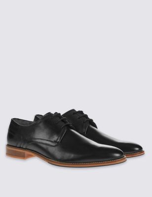 Leather Layered Sole Derby Lace-up Shoes